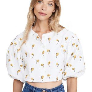 EMBROIDERED Bouquet Shirt in Daffodil by Meadows